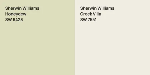 SW 6428 Honeydew vs SW 7551 Greek Villa