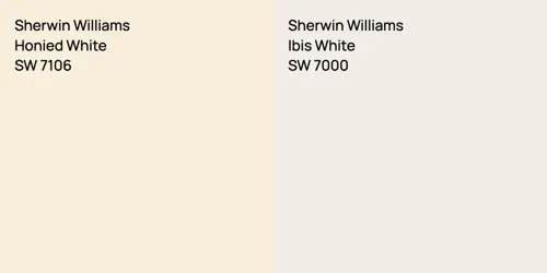 SW 7106 Honied White vs SW 7000 Ibis White