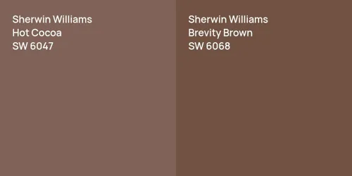 SW 6047 Hot Cocoa vs SW 6068 Brevity Brown