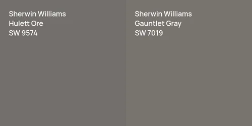 SW 9574 Hulett Ore vs SW 7019 Gauntlet Gray