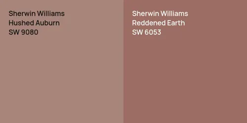 SW 9080 Hushed Auburn vs SW 6053 Reddened Earth