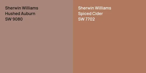 SW 9080 Hushed Auburn vs SW 7702 Spiced Cider