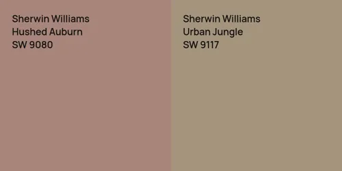 SW 9080 Hushed Auburn vs SW 9117 Urban Jungle