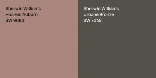 SW 9080 Hushed Auburn vs SW 7048 Urbane Bronze