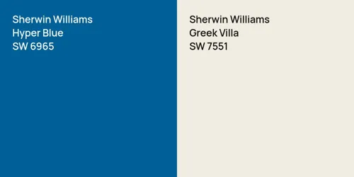 SW 6965 Hyper Blue vs SW 7551 Greek Villa