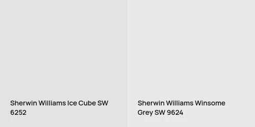 SW 6252 Ice Cube vs SW 9624 Winsome Grey