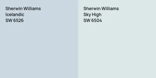 SW 6526 Icelandic vs SW 6504 Sky High