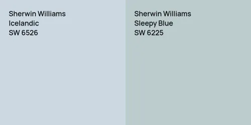 SW 6526 Icelandic vs SW 6225 Sleepy Blue