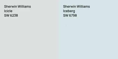 SW 6238 Icicle vs SW 6798 Iceberg