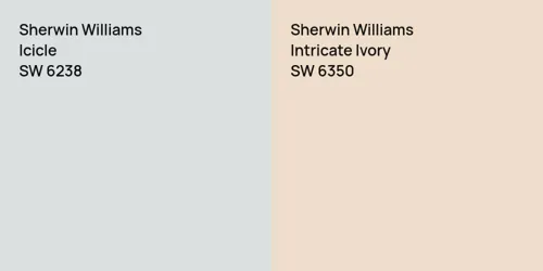 SW 6238 Icicle vs SW 6350 Intricate Ivory