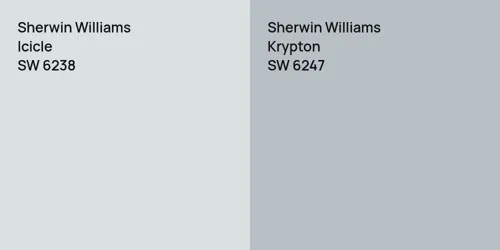 SW 6238 Icicle vs SW 6247 Krypton