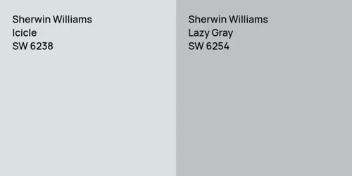 SW 6238 Icicle vs SW 6254 Lazy Gray