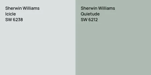 SW 6238 Icicle vs SW 6212 Quietude