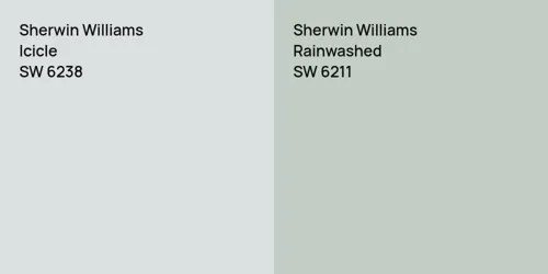 SW 6238 Icicle vs SW 6211 Rainwashed