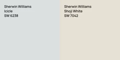 SW 6238 Icicle vs SW 7042 Shoji White