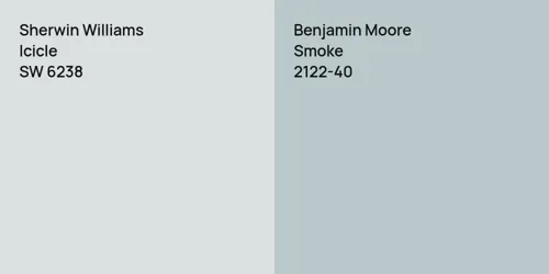 SW 6238 Icicle vs 2122-40 Smoke