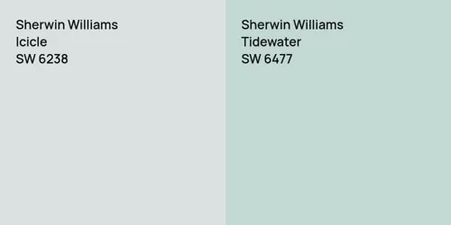 SW 6238 Icicle vs SW 6477 Tidewater