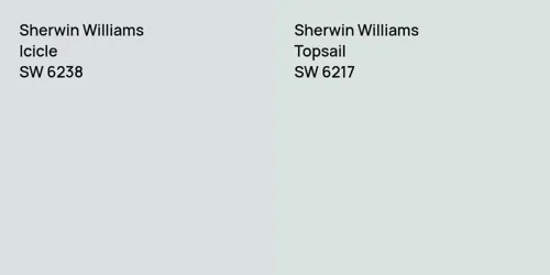 SW 6238 Icicle vs SW 6217 Topsail