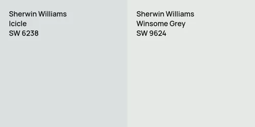 SW 6238 Icicle vs SW 9624 Winsome Grey