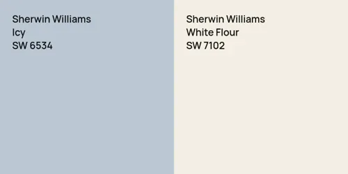 SW 6534 Icy vs SW 7102 White Flour