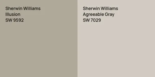 SW 9592 Illusion vs SW 7029 Agreeable Gray