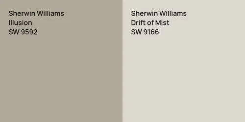 SW 9592 Illusion vs SW 9166 Drift of Mist