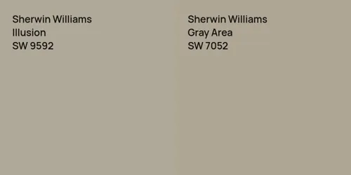 SW 9592 Illusion vs SW 7052 Gray Area