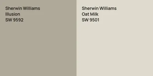 SW 9592 Illusion vs SW 9501 Oat Milk