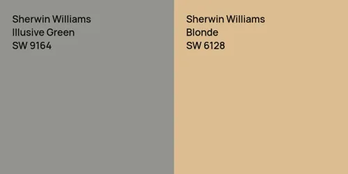 SW 9164 Illusive Green vs SW 6128 Blonde