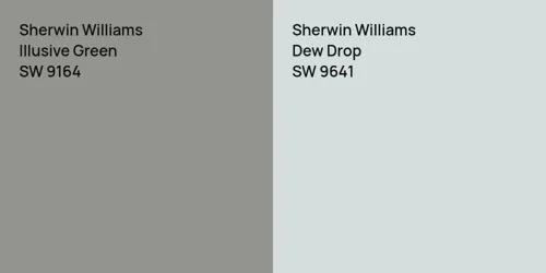 SW 9164 Illusive Green vs SW 9641 Dew Drop