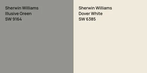 SW 9164 Illusive Green vs SW 6385 Dover White