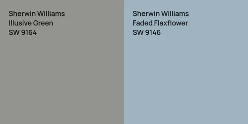 SW 9164 Illusive Green vs SW 9146 Faded Flaxflower