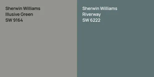 SW 9164 Illusive Green vs SW 6222 Riverway