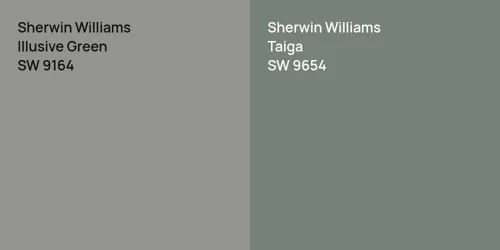 SW 9164 Illusive Green vs SW 9654 Taiga