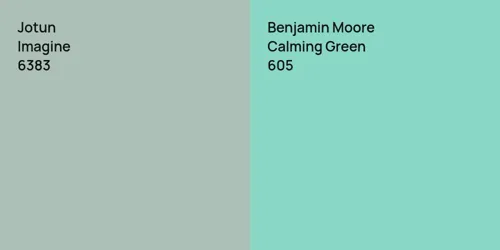 6383 Imagine vs 605 Calming Green