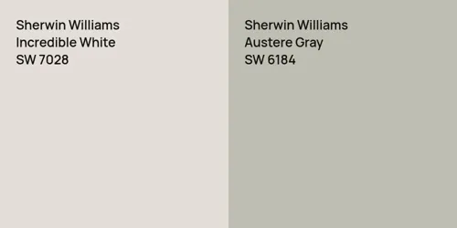 SW 7028 Incredible White vs SW 6184 Austere Gray