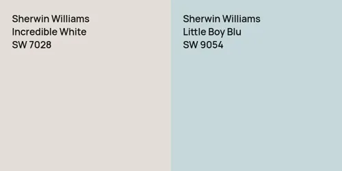 SW 7028 Incredible White vs SW 9054 Little Boy Blu