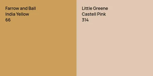 66 India Yellow vs 314 Castell Pink