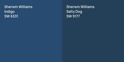 SW 6531 Indigo vs SW 9177 Salty Dog