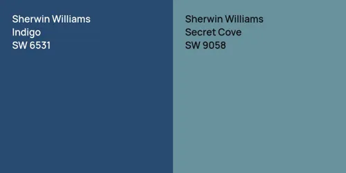 SW 6531 Indigo vs SW 9058 Secret Cove