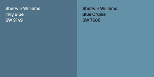 SW 9149 Inky Blue vs SW 7606 Blue Cruise