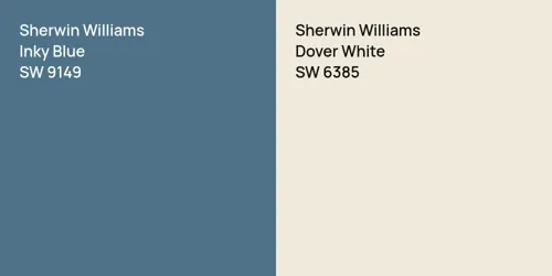 SW 9149 Inky Blue vs SW 6385 Dover White