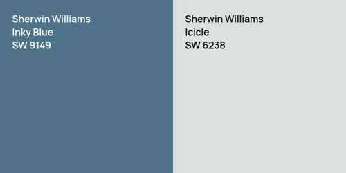 SW 9149 Inky Blue vs SW 6238 Icicle