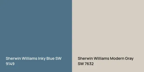 SW 9149 Inky Blue vs SW 7632 Modern Gray