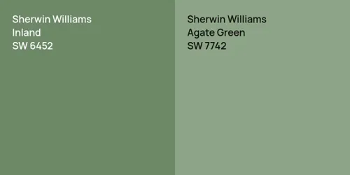 SW 6452 Inland vs SW 7742 Agate Green