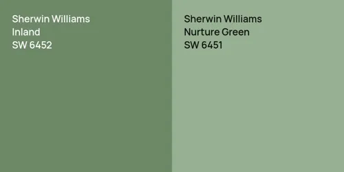 SW 6452 Inland vs SW 6451 Nurture Green