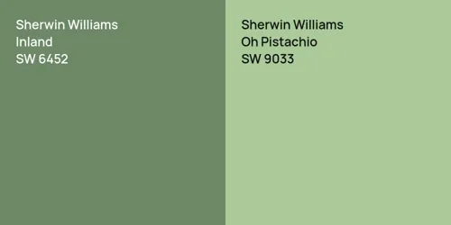 SW 6452 Inland vs SW 9033 Oh Pistachio