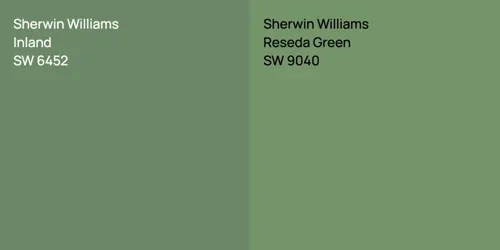 SW 6452 Inland vs SW 9040 Reseda Green