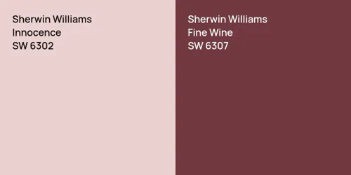 SW 6302 Innocence vs SW 6307 Fine Wine