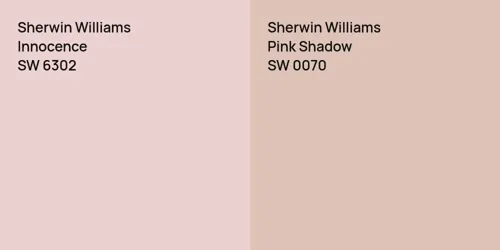 SW 6302 Innocence vs SW 0070 Pink Shadow